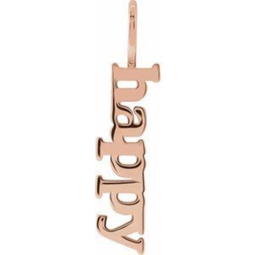Kazi Luxury 14k Rose Gold Happy Charm/Pendant